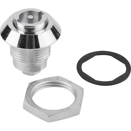 Kipp Quarter-Turn Lock, H=18, 5, D=30, Zinc K0522.45181